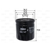 Oil filter screw-on filter VALEO for FORD TRANSIT V363