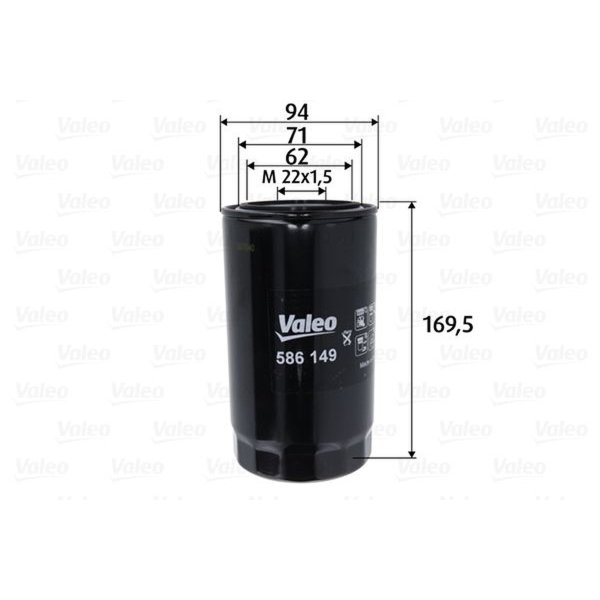 Oil filter screw-on filter VALEO for DAILY III