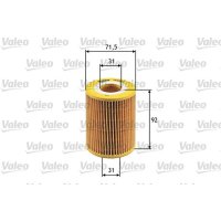 Oil filter insert VALEO for OPEL ASTRA H