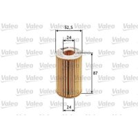 Oil filter with seal filter insert VALEO for RENAULT CLIO II