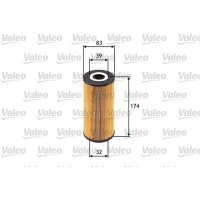 Oil filter insert VALEO for MERCEDES SPRINTER 4-t