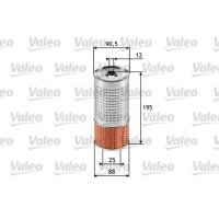 Oil filter filter insert VALEO for MERCEDES 123 Saloon