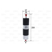 Fuel filter line filter VALEO for AUDI A6 C6