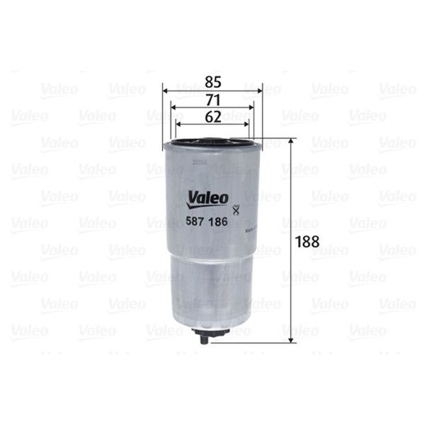Fuel filter screw-on filter VALEO for SANTA FÉ