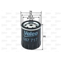 Fuel filter screw-on filter VALEO for MERCEDES 123 Saloon