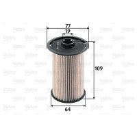 Fuel filter filter insert VALEO for FORD MONDEO IV