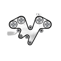 Wasserpumpe Zahnriemensatz 259 Zähne 1 Riemen VALEO...