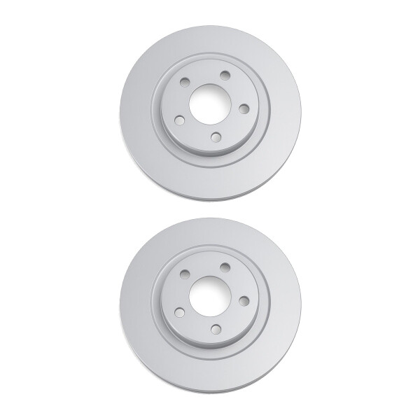 2 Brake Discs rear axle full Ø 63.6 mm 11 mm VALEO for e.g. FORD MONDEO