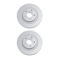 2 Brake Discs rear axle full Ø 63.6 mm 11 mm VALEO...