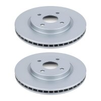 2 Brake Discs rear axle full Ø 64 mm 10 mm VALEO...