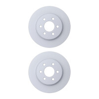 2 Brake Discs rear axle full Ø 55 mm 9 mm VALEO...