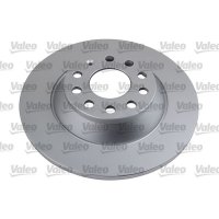 Rear brake disc full VALEO for AUDI A6 C6