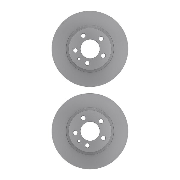 2 Brake Discs rear axle full Ø 65 mm 10 mm VALEO for e.g. SEAT LEON