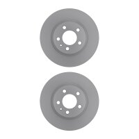2 Brake Discs rear axle full Ø 65 mm 10 mm VALEO...