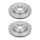 2 Brake Discs rear axle full Ø 65 mm 12 mm VALEO for e.g. SKODA OCTAVIA