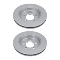 2 Brake Discs rear axle full Ø 75 mm 11 mm VALEO...