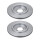 2 Brake Discs rear axle full Ø 75 mm 10 mm VALEO for e.g. BMW 3 Series