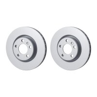 2 Brake Discs rear axle full Ø 65 mm 10 mm VALEO...