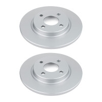 2 Brake Discs rear axle full Ø 63.6 mm 11 mm VALEO...
