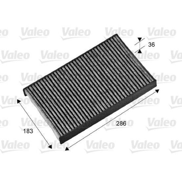 Innenraumfilter Aktivkohlefilter 286mm VALEO für CITROËN C4 I