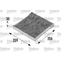 Interior filter activated carbon filter 209mm VALEO for...