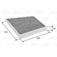 Interior filter activated carbon filter 307mm VALEO for...