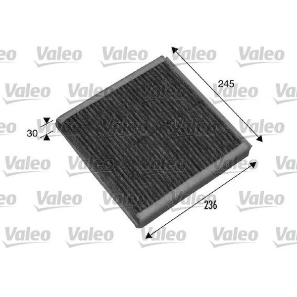 Interior filter activated carbon filter 254mm VALEO for BMW Z4 Roadster