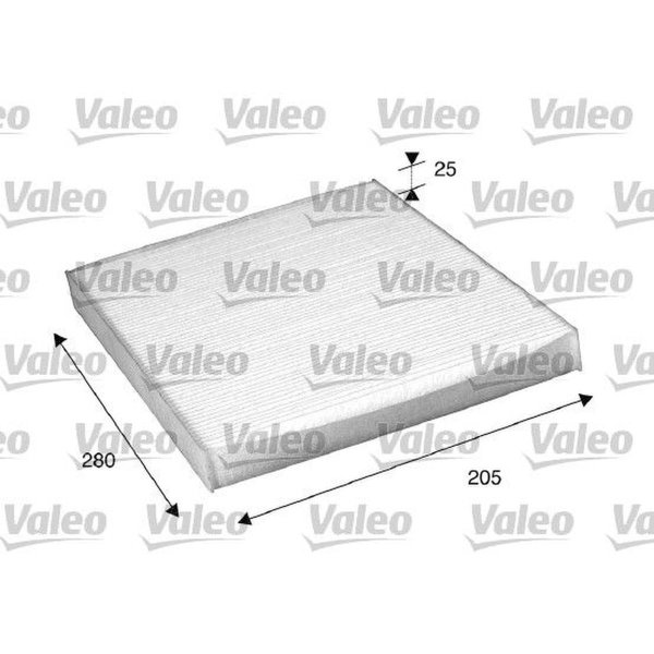 Interior filter particle filter 280mm VALEO for VW PASSAT B5.5
