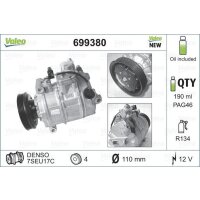 Klimakompressor 110mm mit PAG-Kompressoröl VALEO...