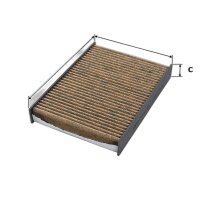 Innenraumfilter antiallergisch 264 mm - 194 mm VALEO...