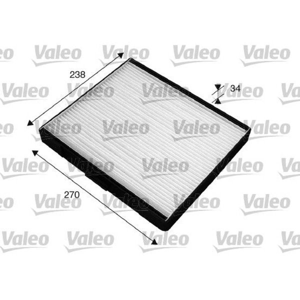 Interior filter particle filter 272mm VALEO for ELANTRA III