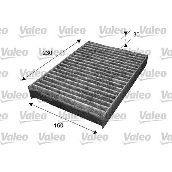 Interior filter activated carbon filter 230mm VALEO for RENAULT MEGANE I