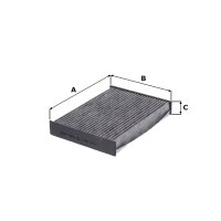 Innenraumfilter Aktivkohlefilter 340 mm - 235 mm VALEO...