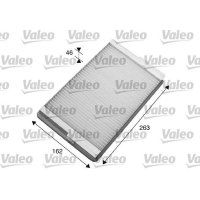 Interior filter particle filter 261mm VALEO for DAF