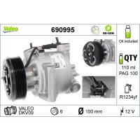 Air conditioning compressor with PAG compressor oil VALEO...