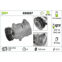 Air conditioning compressor 125mm with PAG compressor oil...