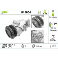 Air conditioning compressor 109mm with PAG compressor oil...
