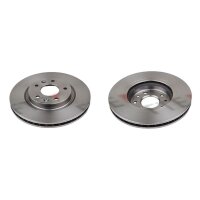 2 brake discs front axle ventilated Ø 296 mm 26 mm...