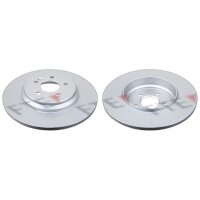 2 brake discs rear axle full Ø 331 mm 14 mm FTE...