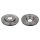 2 brake discs front axle ventilated Ø 256 mm 22 mm FTE for e.g. VW POLO