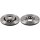 2 brake discs front axle ventilated Ø 280 mm 22 mm FTE for e.g. VW GOLF