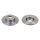 2 brake discs rear axle full Ø 251 mm 10 mm FTE for e.g. LANCIA THEMA