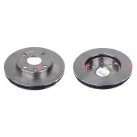 2 brake discs front axle ventilated Ø 256 mm 24 mm...