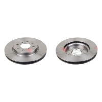 2 brake discs front axle ventilated Ø 256 mm 22 mm...