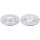 2 brake discs rear axle full Ø 276 mm 10 mm FTE for e.g. ALFA ROMEO