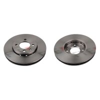 2 brake discs front axle ventilated Ø 256 mm 22 mm...