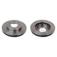 2 brake discs front axle ventilated Ø 258 mm 24 mm...