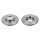 2 brake discs front axle full Ø 288 mm 15 mm FTE for e.g. AUDI A6