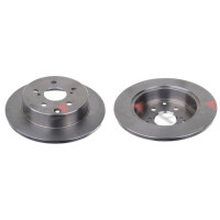 2 brake discs rear axle full Ø 281 mm 12 mm FTE...