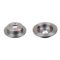 2 brake discs rear axle full Ø 258 mm 10.5 mm FTE...